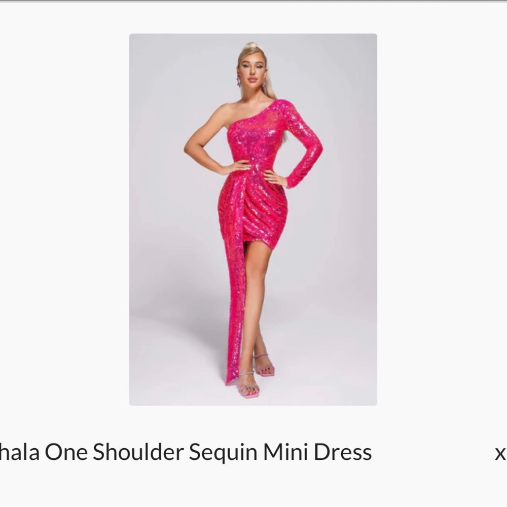 Pink sequin party dress - Picture 1 of 5